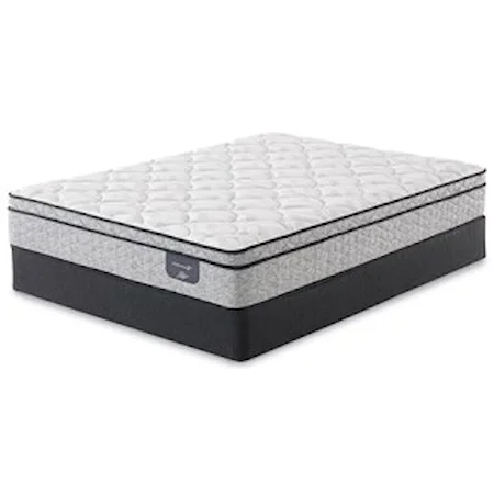 Queen Euro Top Pocketed Coil Mattress and 9" Steel Foundation